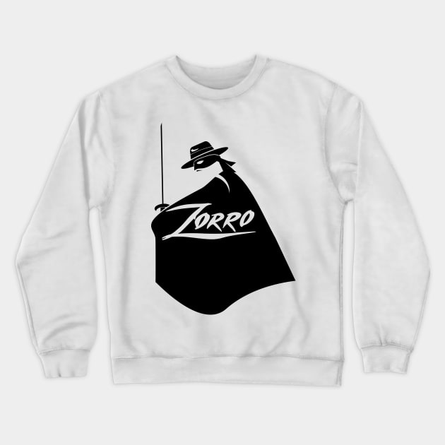 Zorro Black and white Crewneck Sweatshirt by LICENSEDLEGIT